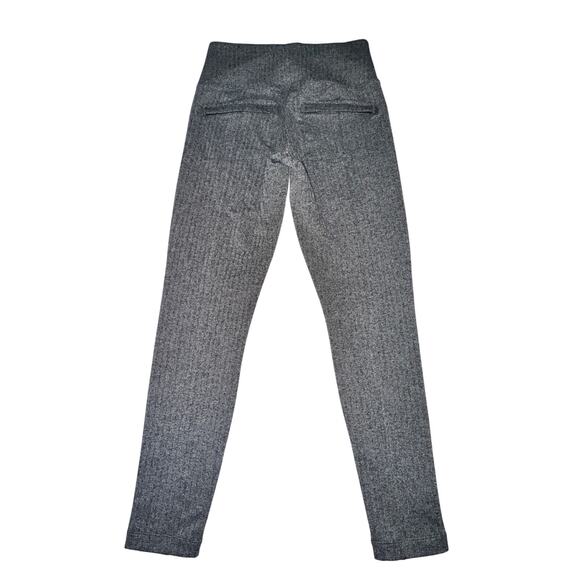 Athleta Delancy Herringbone Tight Women's Sz S Black White Mid Rise Back Pockets - Picture 3 of 6